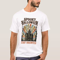 Camiseta de Halloween de Casa Embrujada con Fantas