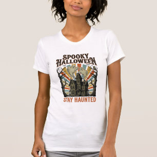 Camiseta de Halloween de Casa Embrujada con Fantas