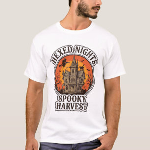 Camiseta de Halloween de Casa Embrujada Grabado Vi