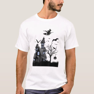 Camiseta de Halloween de Casa Embrujada Murciélago