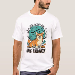 Camiseta de Halloween de Corgi para niñas amantes 