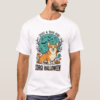 Camiseta de Halloween de Corgi para niñas amantes