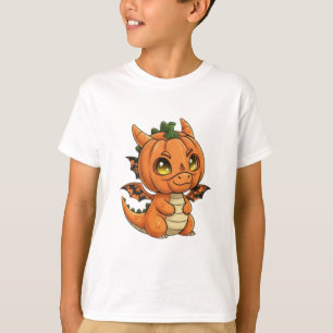 Camiseta de Halloween de dragón lindo y calabaza p