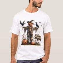 Camiseta de Halloween de espantapájaros para hombr