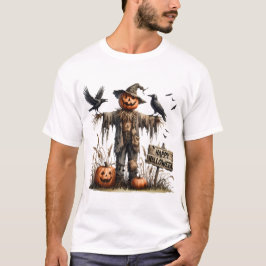 Camiseta de Halloween de espantapájaros para hombr
