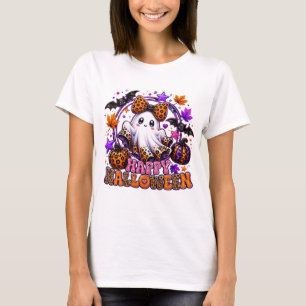 Camiseta de Halloween de Fantasma con Estampado de