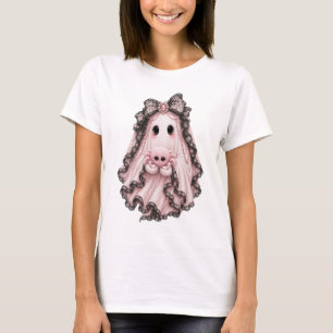 Camiseta de Halloween de Fantasma de Araña Rosa Li