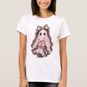 Camiseta de Halloween de Fantasma de Araña Rosa Li