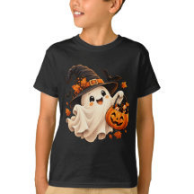 Camiseta de Halloween de Fantasma de Calabaza para