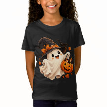 Camiseta de Halloween de Fantasma de Calabaza para