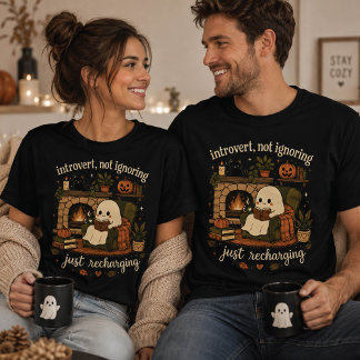 Camiseta de Halloween de fantasma leyendo libro ac
