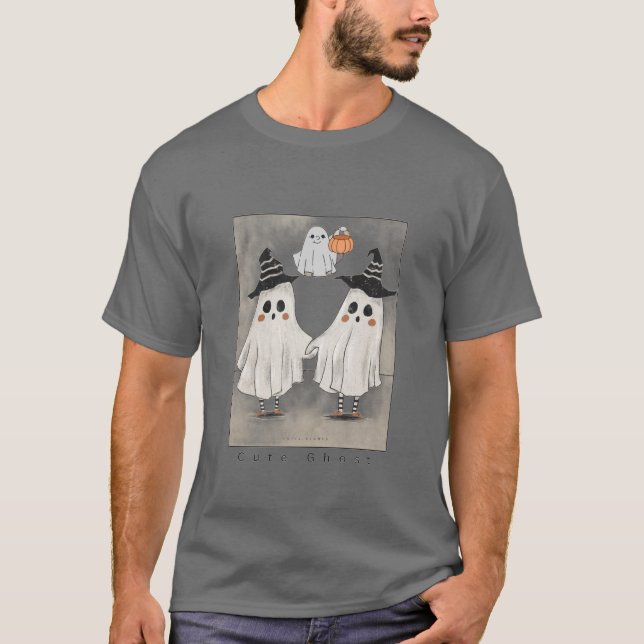Camiseta de Halloween de fantasma lindo (Anverso)