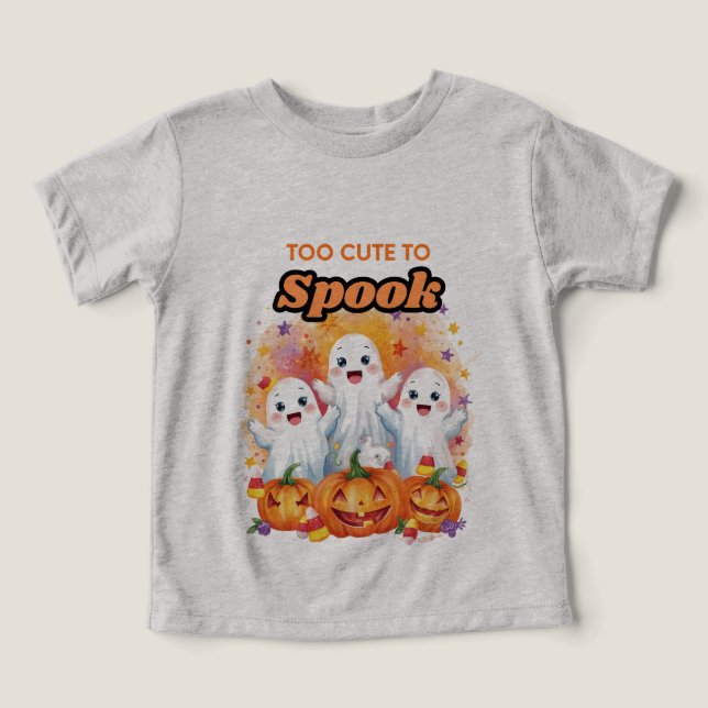 Camiseta de Halloween de fantasma lindo  (Diseño delantero )