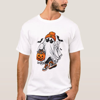 camiseta de Halloween de fantasma lindo