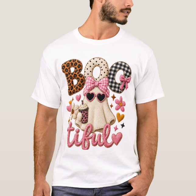 Camiseta de Halloween de fantasma lindo Boo-tiful (Anverso)