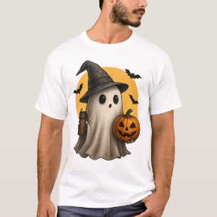 Camiseta de Halloween de Fantasma Lindo con Calaba