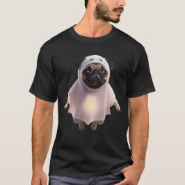 Camiseta de Halloween de Fantasma Pug 3D Pop-Out