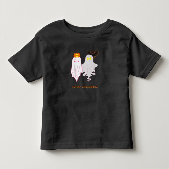 Camiseta de Halloween de fantasmas de bebé lindos  (Anverso)