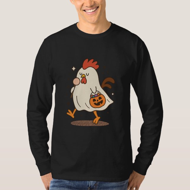 Camiseta de Halloween de Gallo Fantasma (Anverso)