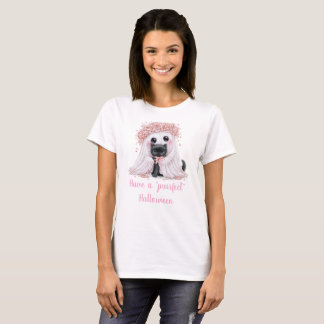 Camiseta de Halloween de gatito negro lindo y fant
