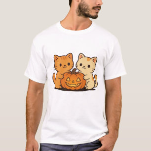 Camiseta de Halloween de gato lindo � Dos gatos Ka