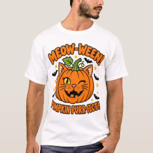 Camiseta de Halloween de gato lindo Meow Ween Pump