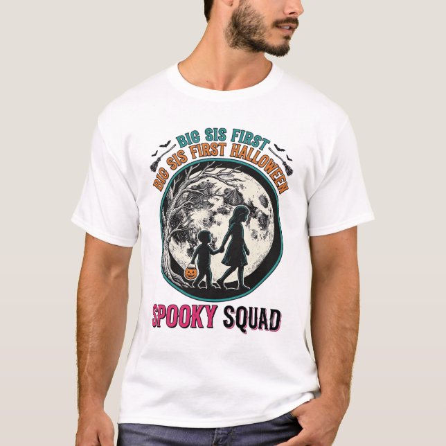 Camiseta de Halloween de Hermana Mayor para su Pri (Anverso)