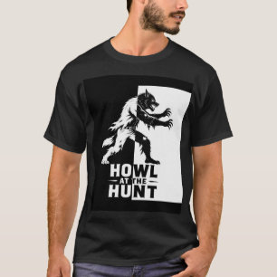 Camiseta de Halloween de hombre lobo 'Aúlla a la c