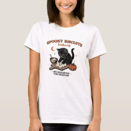 Camiseta de Halloween de Kitty Biscuits | Gato Neg