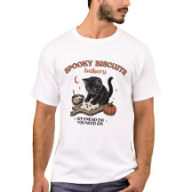 Camiseta de Halloween de Kitty Biscuits | Gato Neg