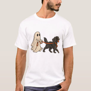 Camiseta de Halloween de Labrador Negro 'Fantasma 