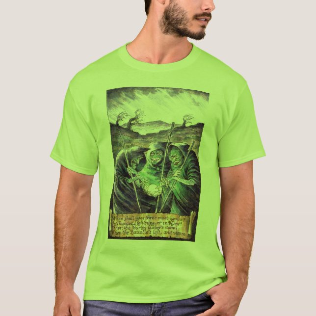 Camiseta de Halloween de las brujas de Macbeth (Anverso)
