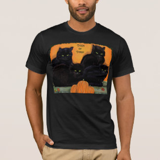 Camiseta de Halloween de los gatos negros