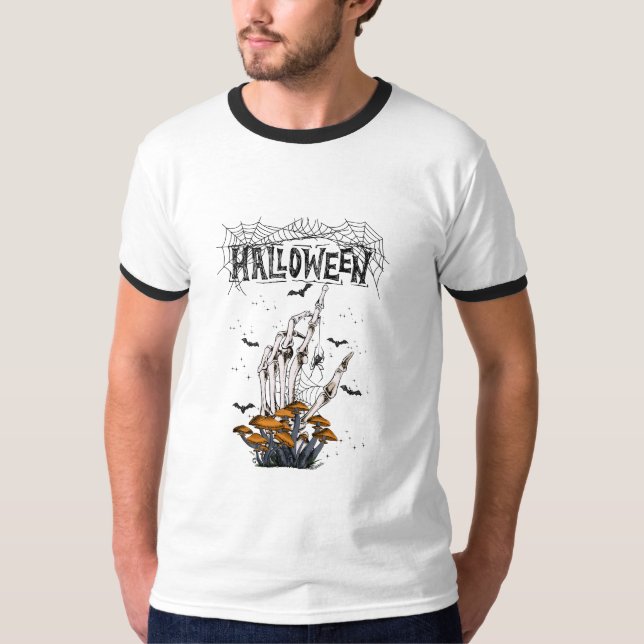 Camiseta de Halloween de marca personalizado blanc (Anverso)