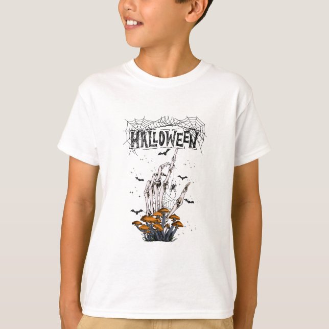 Camiseta de Halloween de marca personalizado blanc (Anverso)