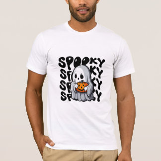 Camiseta de Halloween de miedo con diseño fantasma