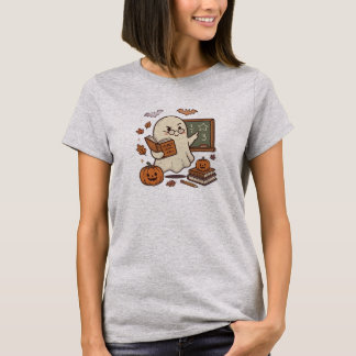 Camiseta de Halloween de profesor fantasma espeluz