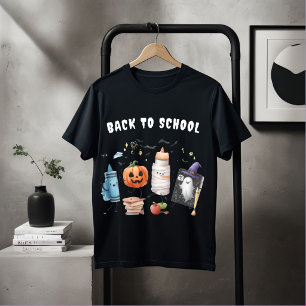Camiseta de Halloween de Regreso a Clases Calabaza