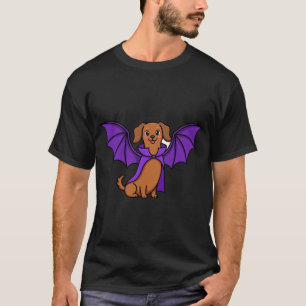 Camiseta de Halloween de salchicha murciélago lind