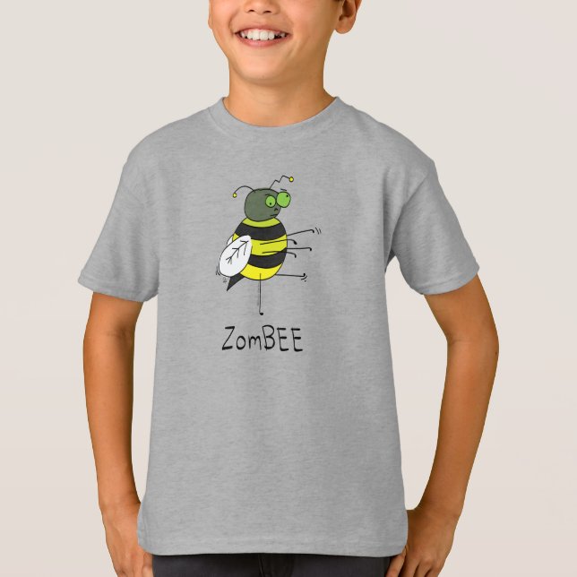Camiseta de Halloween de Zombie Bee Boy (Anverso)