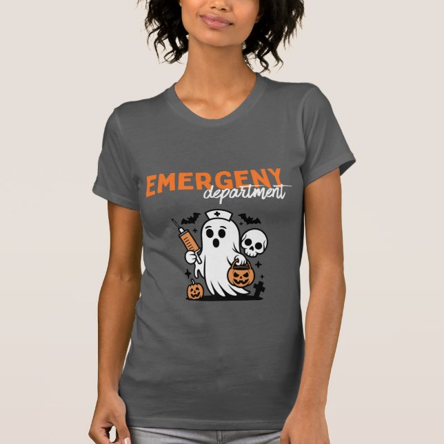 Camiseta de Halloween del Departamento de Emergenc (Anverso)