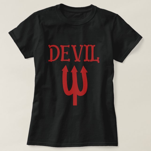 Camiseta de Halloween del diablo rojo para mujeres (Diseño del anverso)