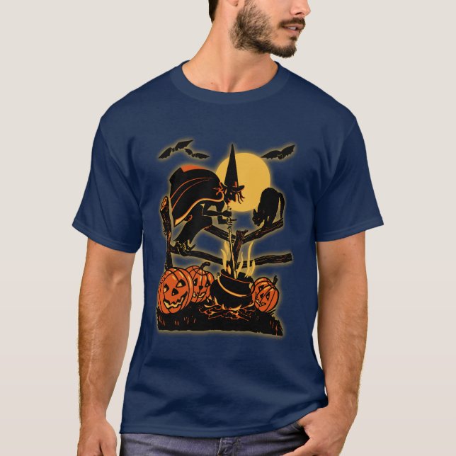 Camiseta de Halloween del vintage (Anverso)