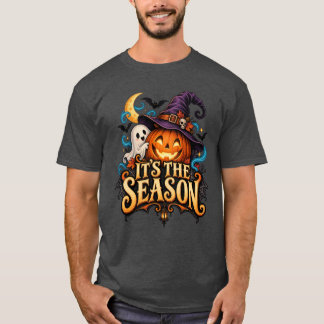 Camiseta de Halloween Es la Temporada Calabaza y F