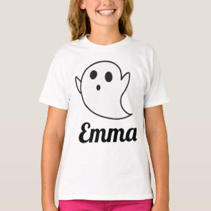 Camiseta de Halloween Fantasma Blanco Personalizad