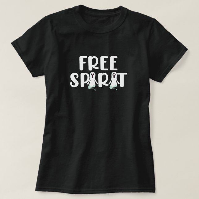 Camiseta de Halloween Fantasma Espíritu Libre (Diseño del anverso)