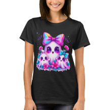 Camiseta de Halloween Fantasma Irisado