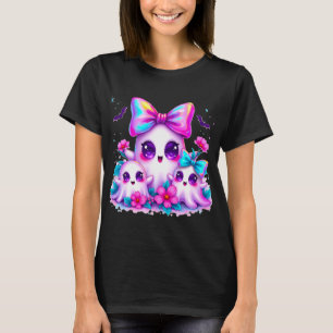 Camiseta de Halloween Fantasma Irisado