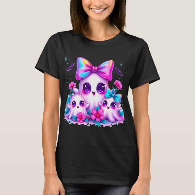 Camiseta de Halloween Fantasma Irisado (Anverso)