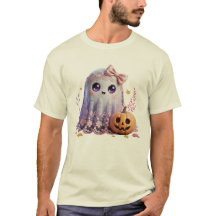 Camiseta de Halloween fantasma - Kawaii Pastel